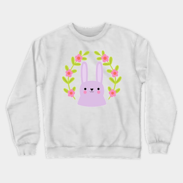 Cute Little Bunny Crewneck Sweatshirt by Sam Pernoski